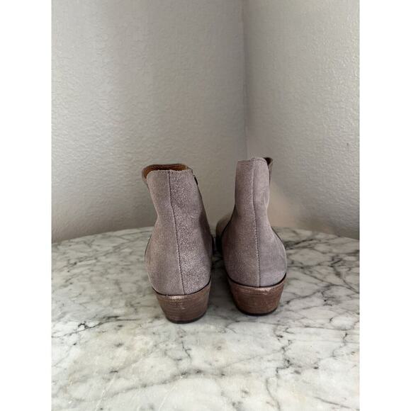 Frye Farrah Ankle Boots Womens Size 9 M Suede Inside Zip Booties - Picture 4 of 7